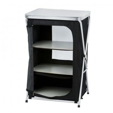 Mesa para camping con estanterias 56x48x86cm