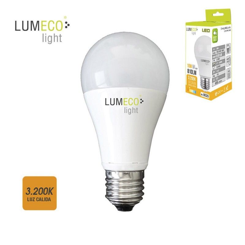 Lâmpada LED EDM Standard E27 10W 932lm 3200K Luz Quente Ø6x10,8cm