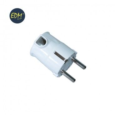 Clavija schuko t/tl s/lateral 4,8mm retractilada edm