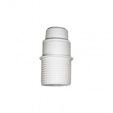 Portalamparas e-14 semi-roscado+ arandela retractilado blanco