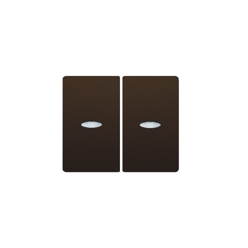 Tecla doble interruptor o conmutador con difusor CHOCOLATE BJC IRIS 18709-CHL