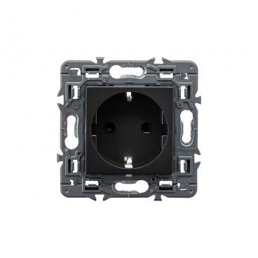 Base de enchufe 2P+TT VALENA NEXT 16A sin tornillo dark LEGRAND 741421