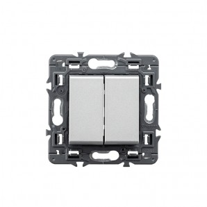 Conmutador dblanco.VALENA NEXT 1P 10A aluminio LEGRAND 741345
