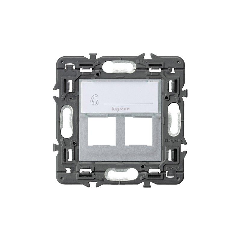 Adaptador VALENA NEXT 2xRJ45 keystone aluminio LEGRAND 741378
