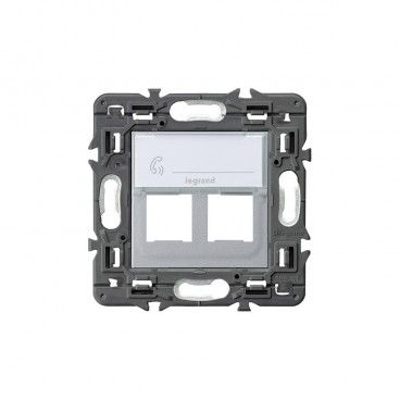 Adaptador VALENA NEXT 2xRJ45 keystone aluminio LEGRAND 741378