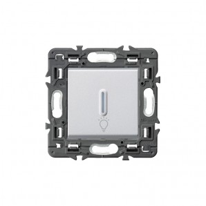 Pulsador VALENA NEXT luminoso lamp 1P 6A aluminio LEGRAND 741389