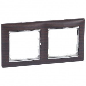 Moldura 2 elementos VALENA madeira escura LEGRAND 770372