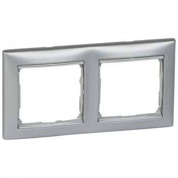 Marco 2 elementos VALENA aluminio/plata LEGRAND 770352