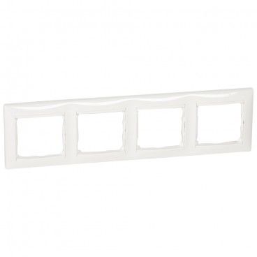 Marco 4 elementos VALENA blanco LEGRAND 774454