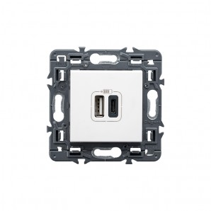 Base VALENA NEXT 2xUSB tipo+c 2,4a blanco LEGRAND 741232