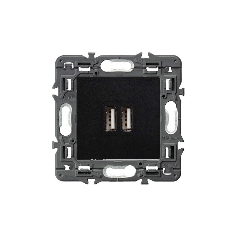 Base VALENA NEXT 2xUSB tipo 2,4a dark  LEGRAND 741431