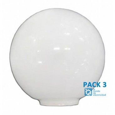 Pack 3 Opal ball glass tulip of 12 cm mouth of 5cm LTDE - 1