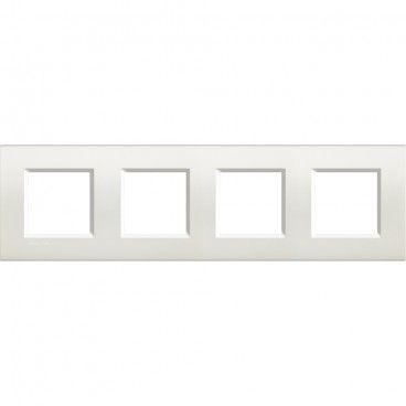 Placa cuadrada Livinglight Blanco 2 x 4 módulos LNA4802M4BI