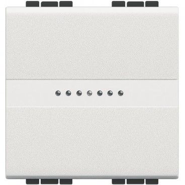 Conmutador axial Livinglight 16A borne auto 2 módulos Blanco N4053M2AN