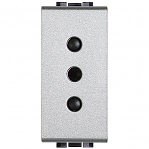 Base 2P+T Livinglight Conexão de parafuso padrão italiano Tech 1 módulo NT4113