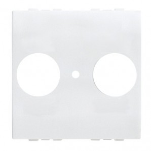 Frontal TV/R-SAT universal Livinglight Blanco 2 módulos N4212