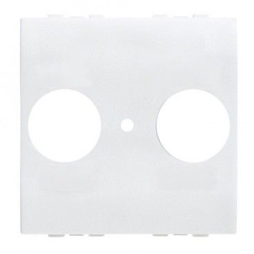 Frontal TV/R-SAT universal Livinglight Blanco 2 módulos N4212