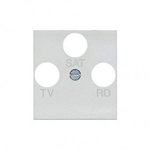 Frontal TV-R-SAT universal Livinglight Blanco 2 módulos N4207