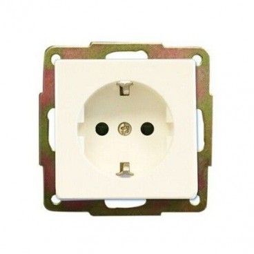 Base enchufe 2P con TT empotrar blanco GSC