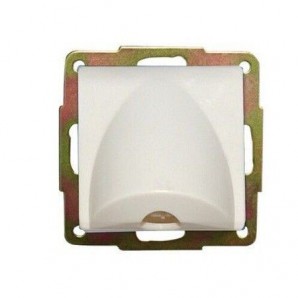 Tampa de saída de cabo embutida branca GSC