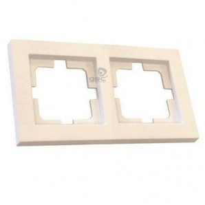 Marco para 2 elementos empotrable blanco GSC