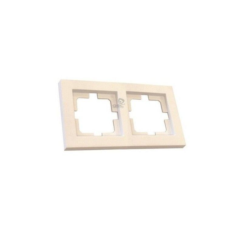 Marco para 2 elementos empotrable blanco GSC