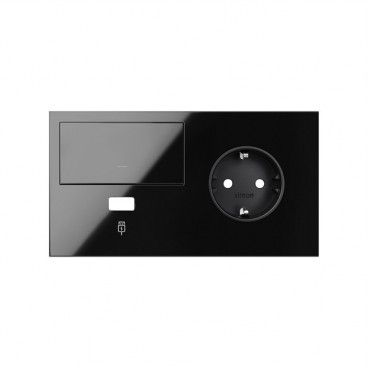 Kit front 2 el. base+cargUSB+tecla dcha. SIMON 10020206-138