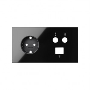 Kit front 2 elementos base + TV + RJ45  SIMON 10020208-138