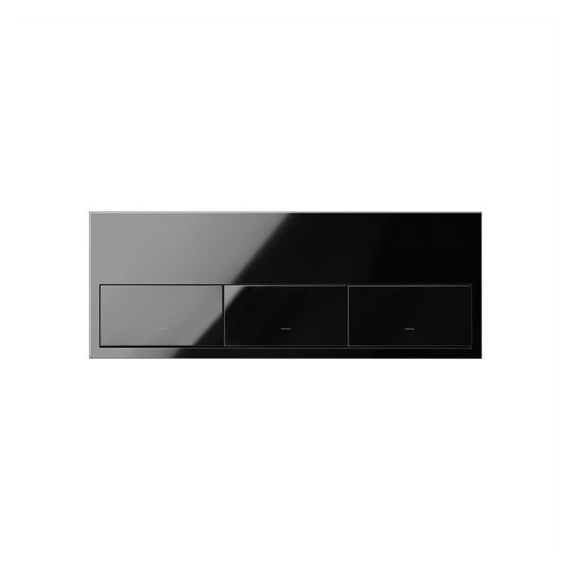 SIMON 100 - Kit frontal 3 elementos 3 teclas preto brilhante 10020301-138