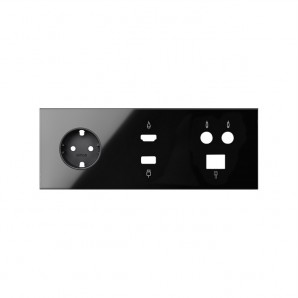 Kit front 3 el. base+HDMI+USB+TV+RJ45  SIMON 100 10020304-138