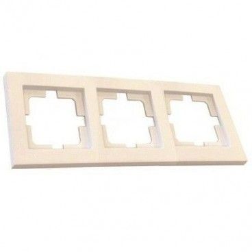 Marco para 3 elementos empotrable blanco GSC