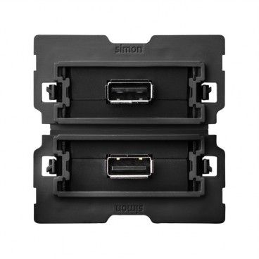 SIMON 100 - 2xUSB 2.0 A conector fêmea 2M 10000562-039