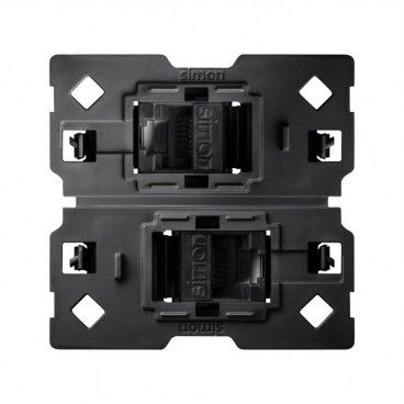 Adaptador con 2 conectores RJ45 cat6 2M SIMON 100 10002544-039