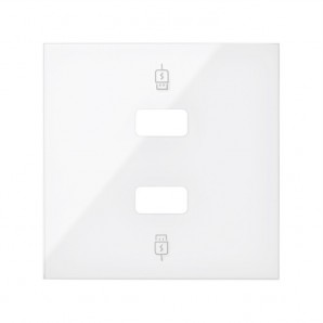 Tapa cargador USB 2 bocas SIMON 100 10001096-130