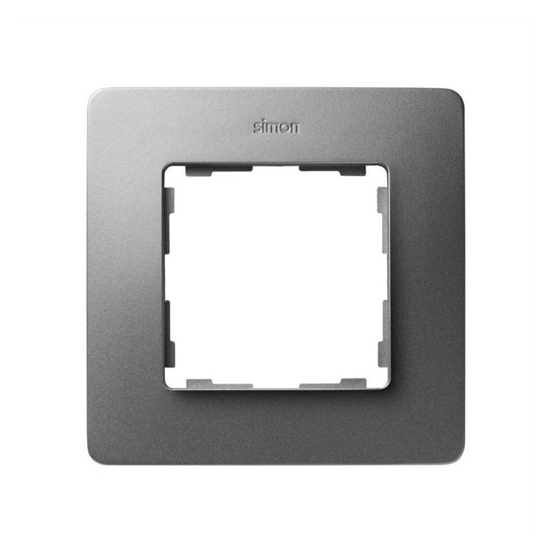 Moldura 1 elemento alumínio base branca SIMON 82 DETAIL 8200610-093