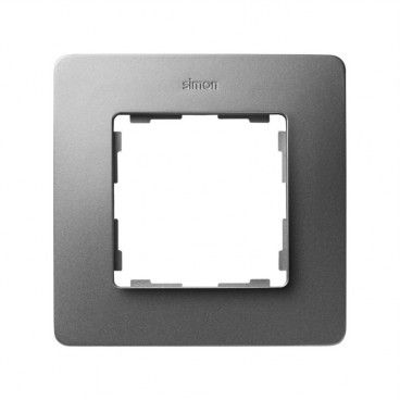 Marco 1 elemento aluminio base blanca SIMON 82 DETAIL 8200610-093