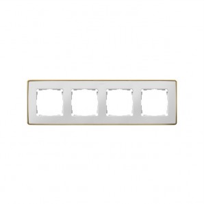 Marco 4 elementos blanco base oro SIMON 82 DETAIL 8201640-245