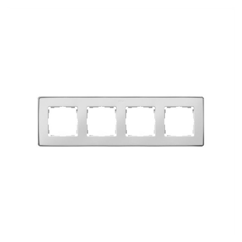 Marco 4 elementos blanco base cromo SIMON 82 DETAIL 8201640-244
