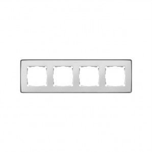 Marco 4 elementos blanco base aluminio SIMON 82 DETAIL 8201640-243
