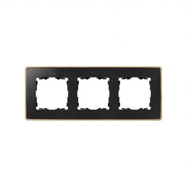 Moldura 3 elementos base em madeira grafite SIMON 82 DETAIL 8201630-271