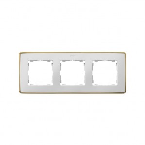 Marco 3 elementos blanco base oro SIMON 82 DETAIL 8201630-245