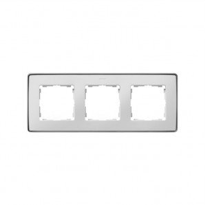 Marco 3 elementos blanco base aluminio SIMON 82 DETAIL 8201630-243