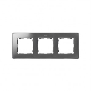 Marco 3 elementos aluminio frio base cromo SIMON 82 DETAIL 8201630-093