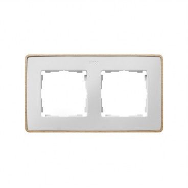 Marco 2 elementos blanco base madera (haya 100% certificado pefc) SIMON 82 DETAIL 8201620-270