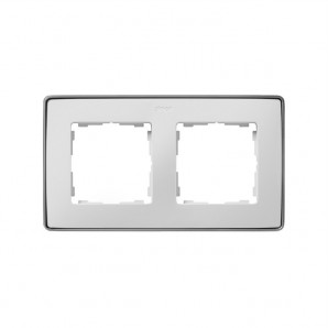 Marco 2 elementos blanco base aluminio SIMON 82 DETAIL 8201620-243