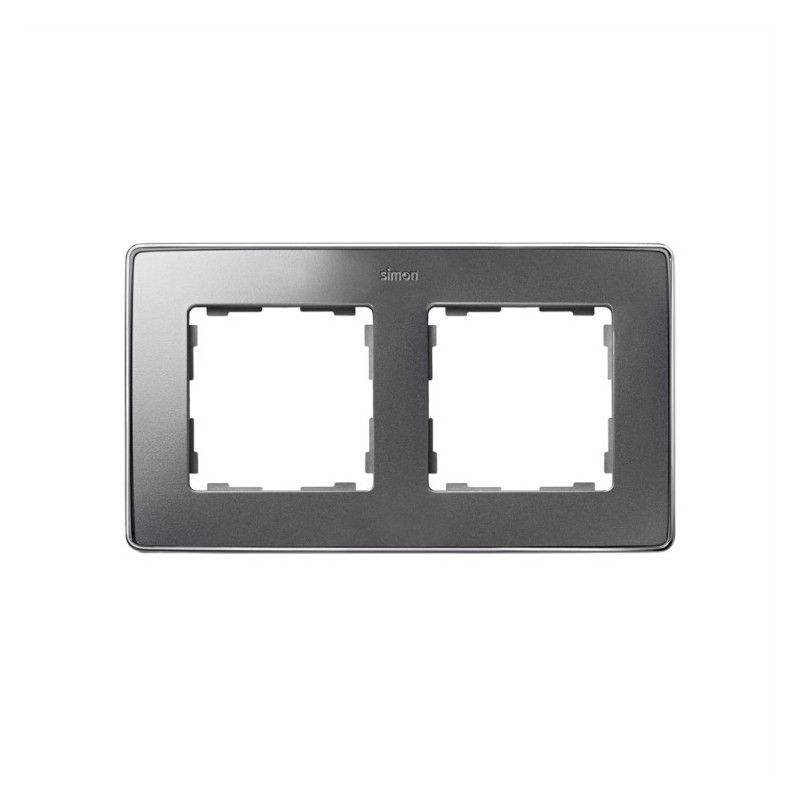 Moldura 2 elementos de alumínio frio base cromada SIMON 82 DETAIL 8201620-093