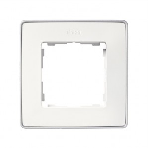 Marco 1 elemento blanco base aluminio SIMON 82 DETAIL 8201610-243