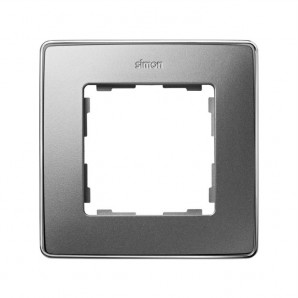 Marco 1 elemento aluminio frio base cromo SIMON 82 DETAIL 8201610-093