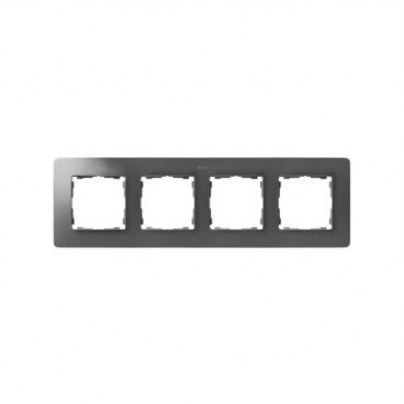 Marco 4 elementos aluminio base blanca SIMON 82 DETAIL 8200640-093